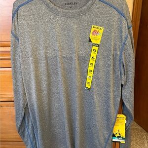 Stanley Gray Long-Sleeve Shirt with Blue Stitching